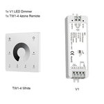 contrôleur led sans fil zones gradateur tactile noir blanc modernes 24v 36v