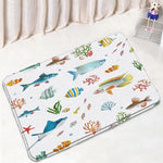 tapis toilette multicolore motifs animaux modernes adhésifs salle bain couvre siège deux sols