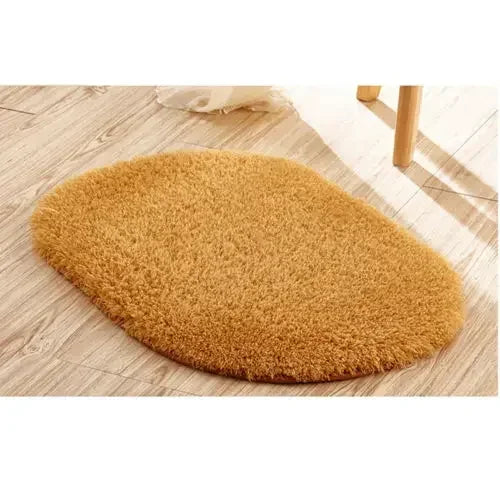 tapis bain doux absorbant mousse mémoire forme ovale couleur variée moderne