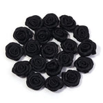 fleurs artificielles roses polyester clips décorations mariage anniversaire intérieur 1.5cm