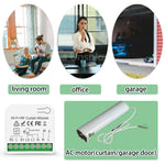 module rideau motorisé wifi rf blanc moderne batterie incluse télécommande 433mhz