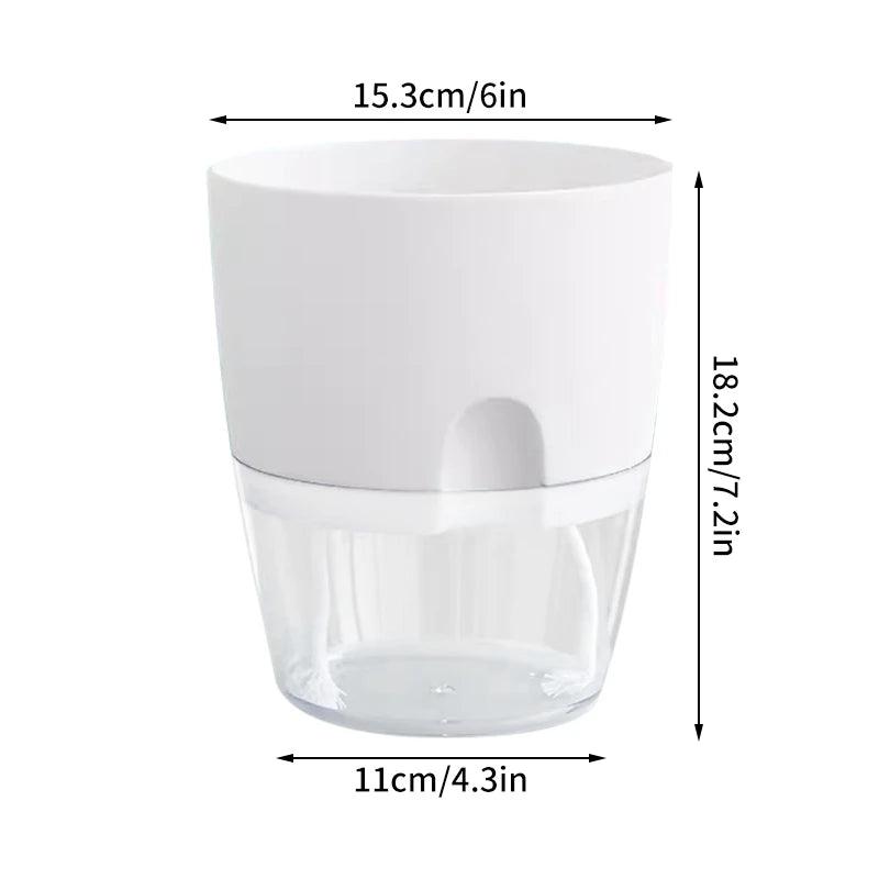 Pot auto arrosant hydroponique moderne transparent double couche coton succulenteintérieur déco jardin