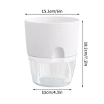 Pot auto arrosant hydroponique moderne transparent double couche coton succulenteintérieur déco jardin