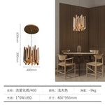 suspension lumineuse bois moderne ligne verticale marron clair finition brillante led scandinave