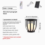 lampe solaire extérieure moderne noire rayures verticales support plante décorative