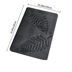 tapis sol mousse mémoire forme bleu marine gris vert feuilles palmier relief moderne large