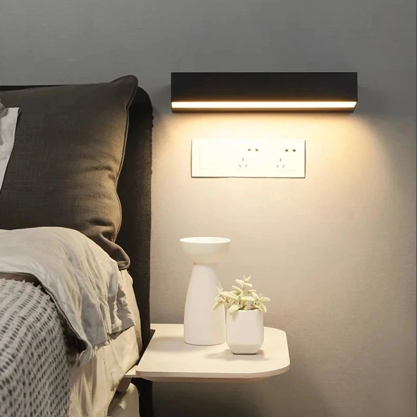 lampe murale moderne led noir étanche ip65 mur extérieur neutral warm white light