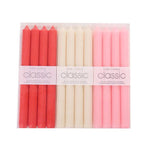 bougies unicolores classiques opaques vert clair rose blanc jaune violet bleu pack bougies générales