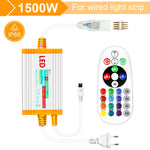 contrôleur led bande lumineuse 24 touches ir 1500w rgb clips modernes télécommande usb secteur