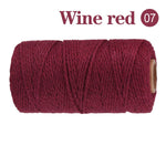 fil coton multicolore texturé naturel 100m 2mm enduit crafts sacs vêtements textiles maison