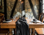 ruban table noir classique rayures fines opaque fête noël halloween mariage coachella indépendance