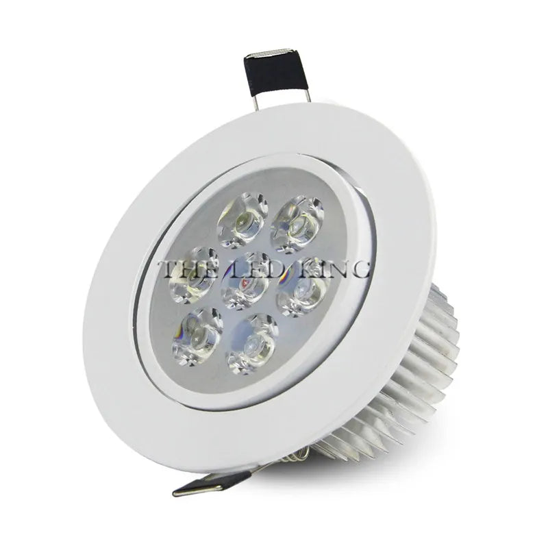 spots led 6w 8w 10w 14w blanc moderne grille refroidissement clips aluminium