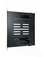support mural projecteur noir moderne grille perforations clips vis 28cm 23cm