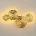 applique murale moderne dorée relief corail loft éclairage led chambre salle bain lumières