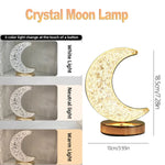 veilleuse lune cristalline led ambre blanche changement couleur ambiance moderne orbianescente