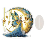 décoration figurines transparentes croissant lune motifs orientaux sorcières fées mosquées étoiles dragons fantaisie