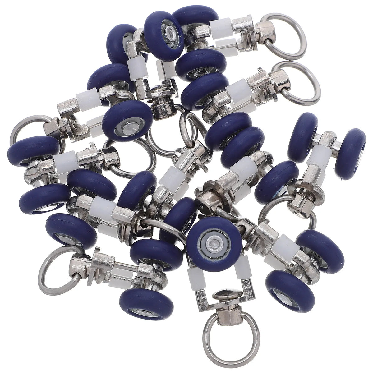 pulleys rideaux bleu argenté modernes glisseurs rails rideaux remplacement roues guides track accessoires