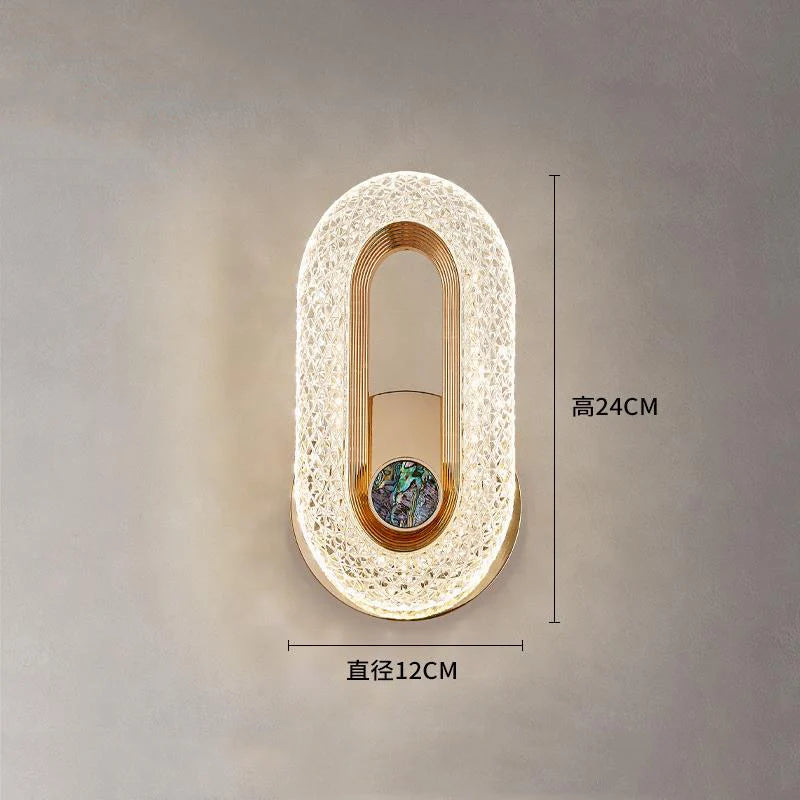 lampe murale contemporaine dorée verre dépoli élégante moderne fixés mur led chambre coucher entrée