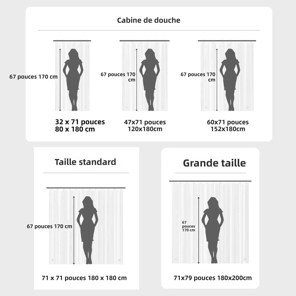 rideau douche moderne veines marbre noir opacité respectueux environnement crochets plastique