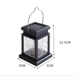 lanterne solaire transparente effet gouttes pluie vintage anneau métallique bougie blancheextérieur nuit camping jardin