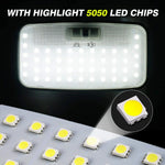 ampoules led voiture blanc modernes carrés points noirs intérieur nuit toit coffre