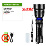 torche rechargeable led puissante étanche 5modes résistante choc moderne noire