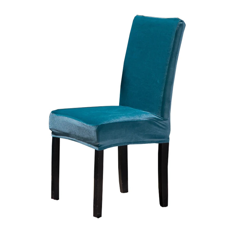 housses chaise velours bleu turquoise moderne élasthanne polyester chaise plage fauteuil mariage banquet