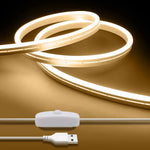 ruban led flexible blanc blanc chaud moderne minimaliste adhésif interrupteur prise usb 5v 88leds/m