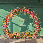 décoration mariage arches fleurs artificielles couleurs vives bouquet romantique extérieurintérieur