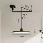 lampe suspendue moderne bras articulé couleur beige rouge vert argenté minimaliste