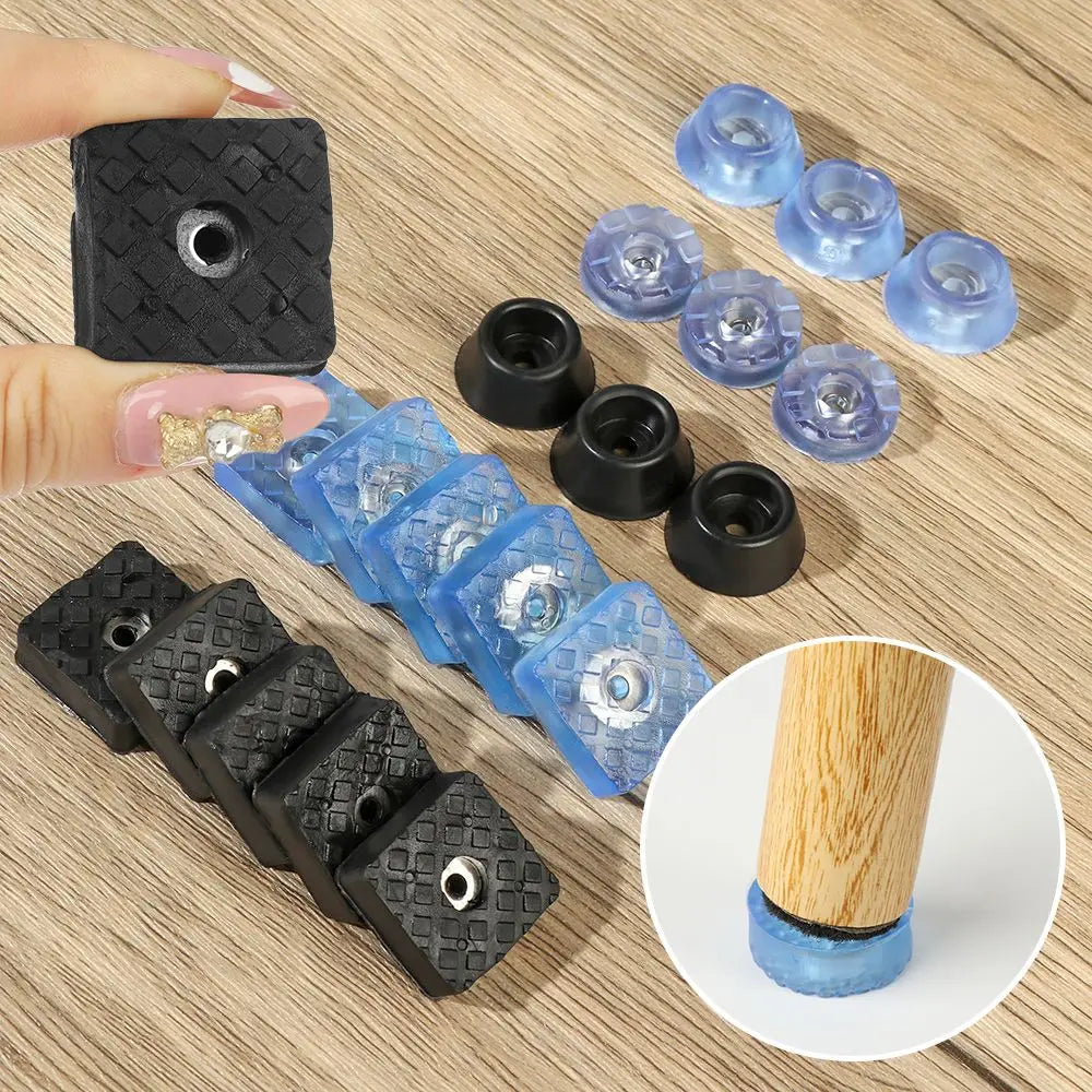 pieds meubles moderne noir bleu translucide carreaux texture pvc occlusifs non bruit antidérapants 7mm