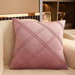 coussin décoratif velours rose moderne amovible lavable 45x45cm américain coussin carré motifs géométriques
