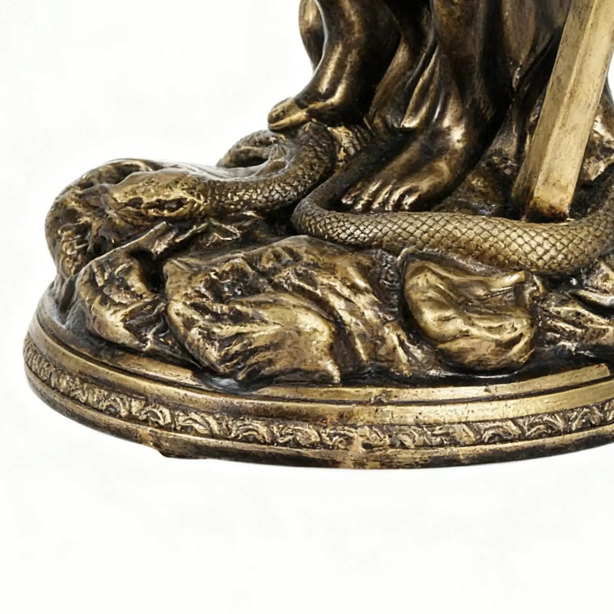 statue justice dorée sculptural maison livres lampes classique détaillée motifs décoratifs base