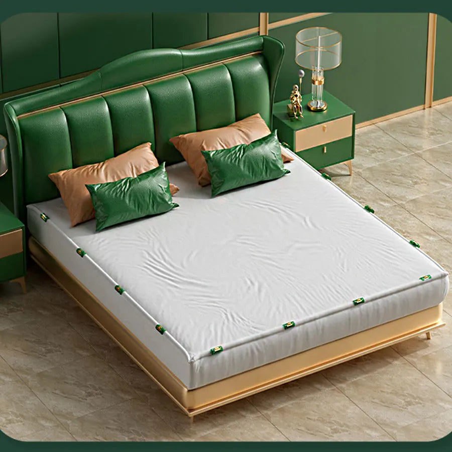 fixateur draps transparent vert foncé clip housses couette moderne diamants texturé lisse brillant