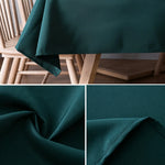 nappe vert foncé unie polyester table moderne réutilisable lavable machine occasionnelle festive