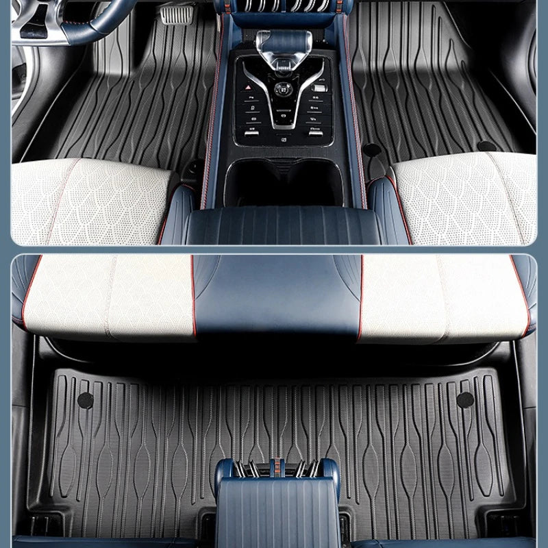 tapis sol voiture noir rayures horizontales moderne BYD ATTO3 tapis avant arrière coffre imperméable