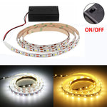 ruban led flexible blanc jaune bleu adhésif batterie 3000k moderne éclairage salon chambre 60leds