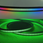 ruban led flexible blanc noir grille hexagonale adhésif connecteur câbles blancs moderne technologique