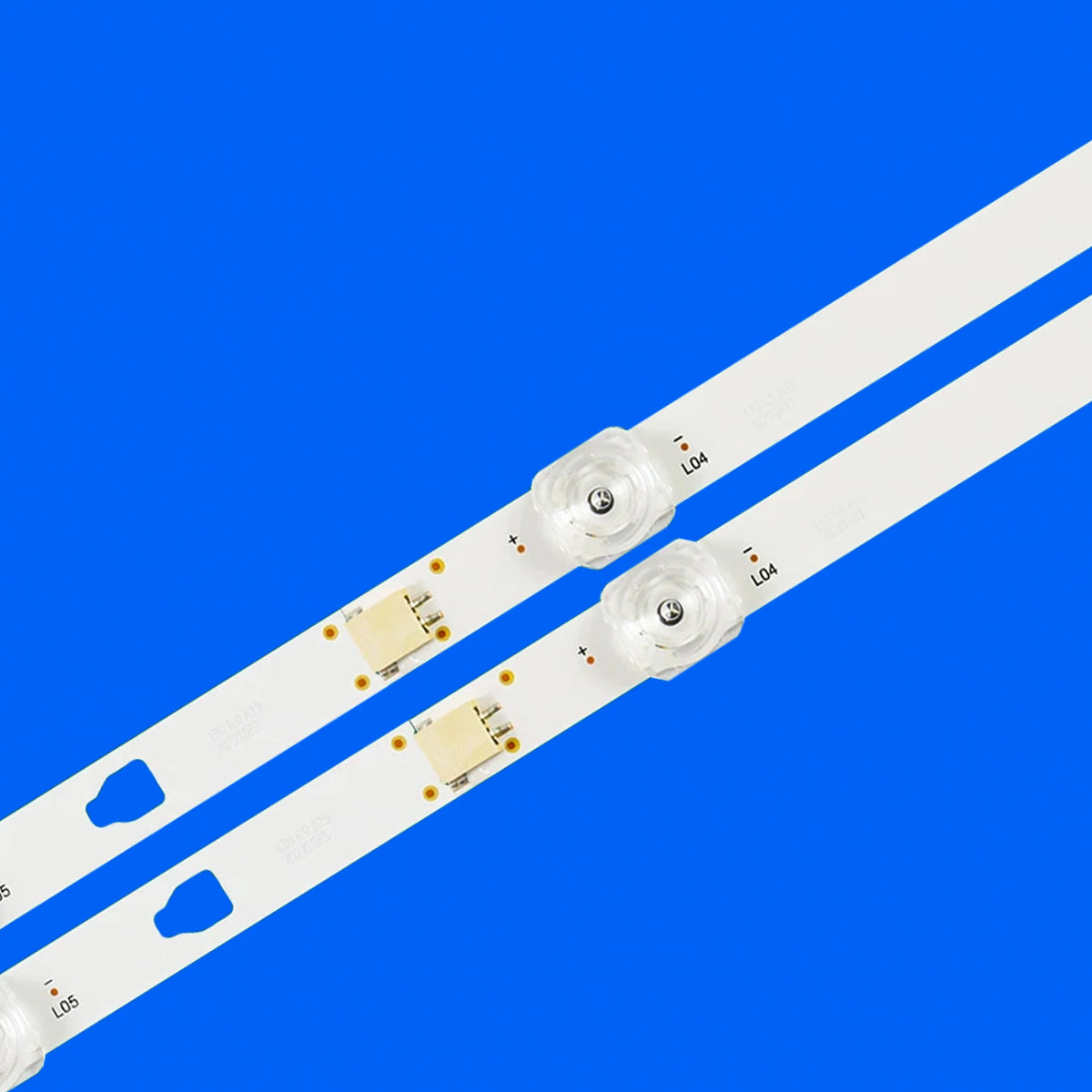 bande lumineuse led blanc moderne connecteurs fixations téléviseur blanc rectiligne