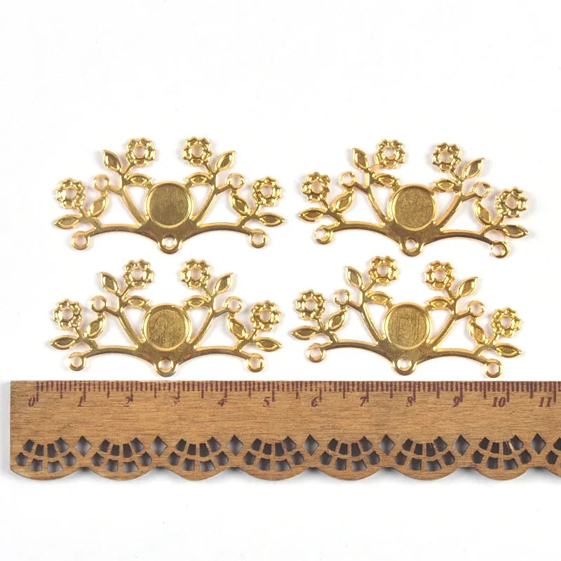 connecteurs métal doré feuilles branches décoration artisanale scrapbooking bijouterie 21 78mm