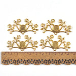 connecteurs métal doré feuilles branches décoration artisanale scrapbooking bijouterie 21 78mm