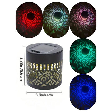projecteur solaire mural noir motif floral éclairage extérieur moderne fixations panneau solaire led imperméable
