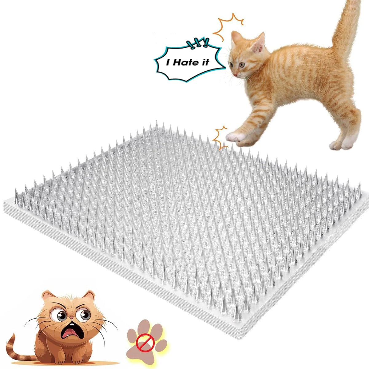 tapis transparent pointes plastique dissuasif chats utilitaire extérieur intérieur respectueux environnement
