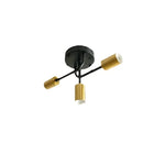 lampe moderne or noir sphères blanches structure métallique trois ampoules chambre étude moderne