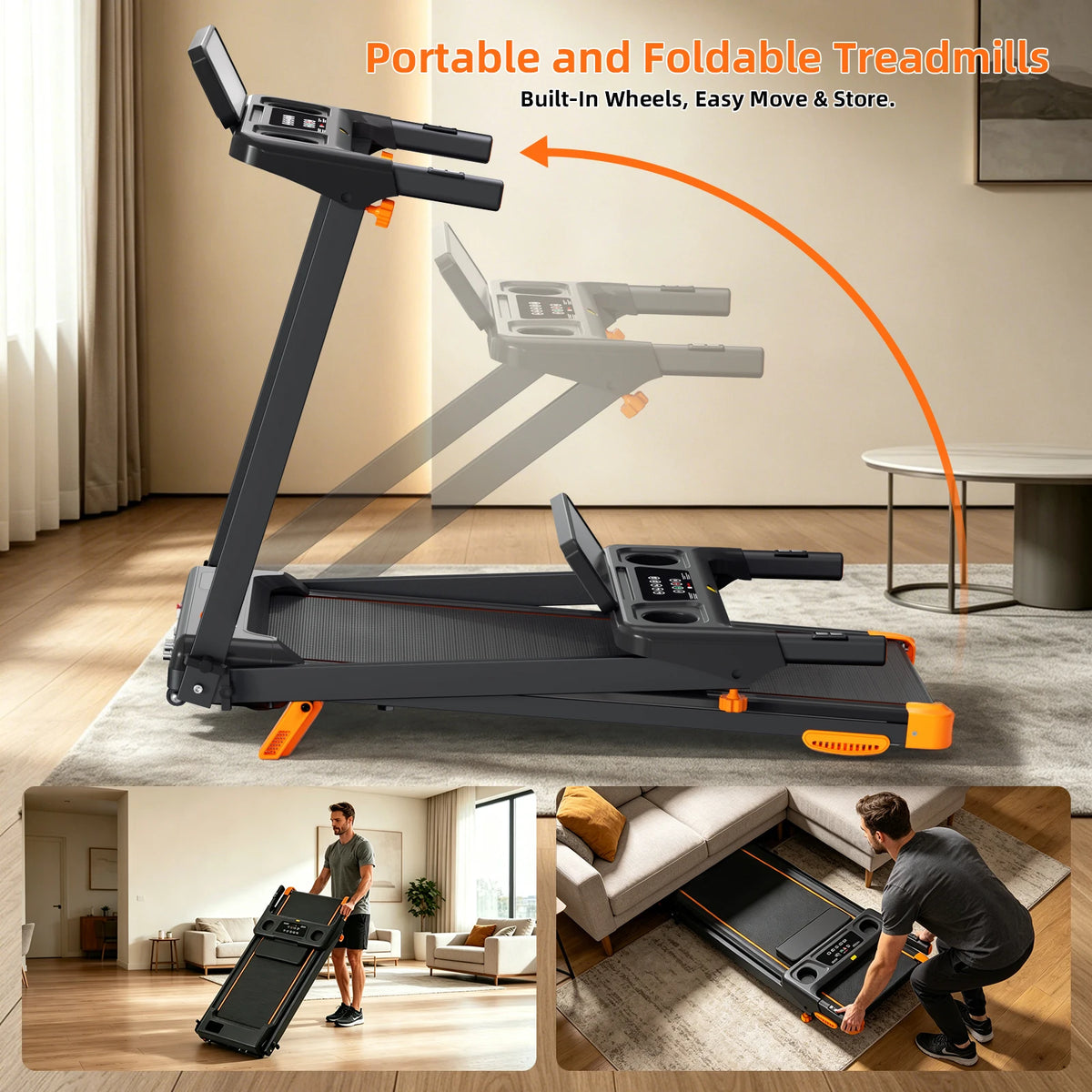 tapis course électrique pliable cardio 12 programmes écran led bluetooth cardiogramme multifacteur moderne domestique