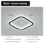 lampe moderne led sensor mouvement blanc noir minimaliste aluminium fer