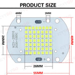 panneau led intégré blanc 50w 50 leds 3000k 6000k moderne 55x40mm