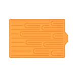 tapis drainage silicone orange noir vert rayures gouttes d'eau moderne pratique évier