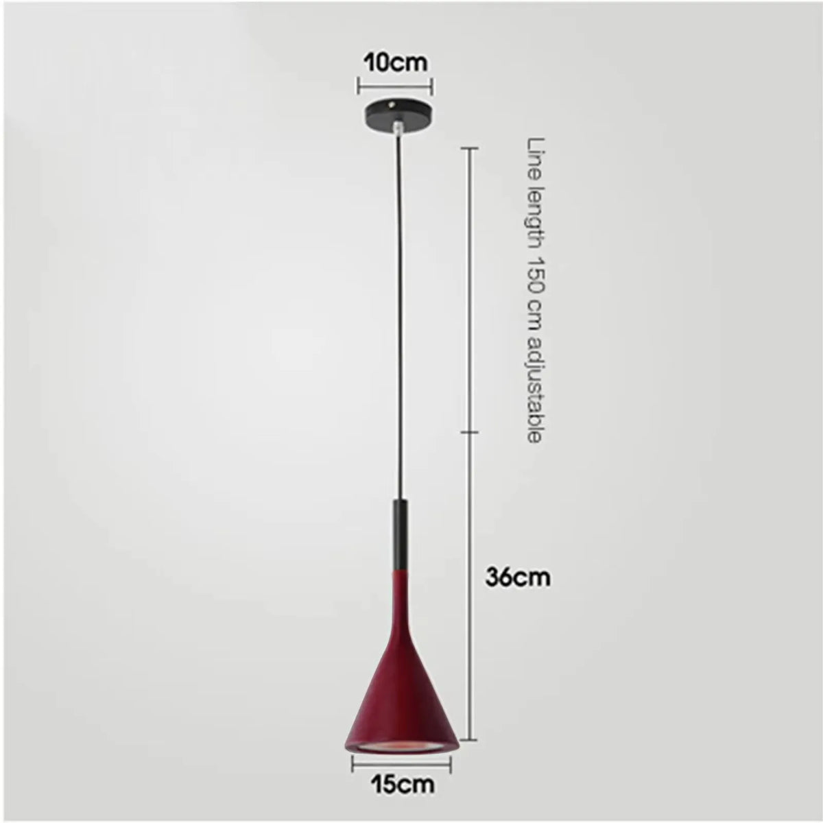lampes suspendues modernes noir bronze gris clair abat jour conique living bedroom dining room