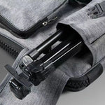 Sac croquis toile gris noir durable fonctionnel boucles poches arrière zipper